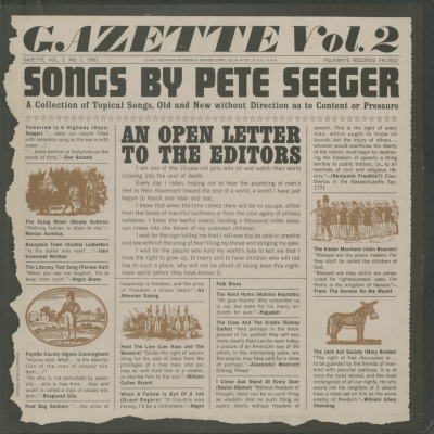 Gazette Vol 2 Songs By Pete Seeger