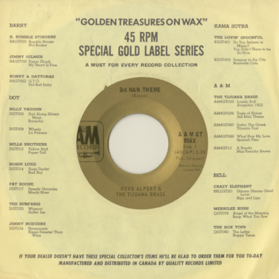 3rd Man Theme / Taste Of Honey