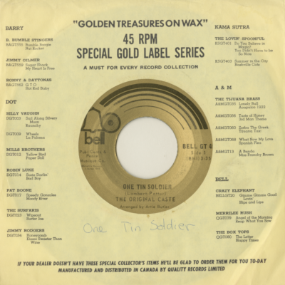 One Tin Soldier / Live For Tomorrow