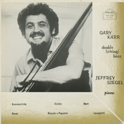 Gary Karr Double String Bass Jeffrey Siegel Piano