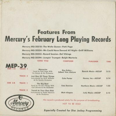 Features From Mercury's February Long Playing Records