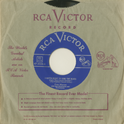 I Gotta Right To Sing The Blues / One For My Baby (1951)