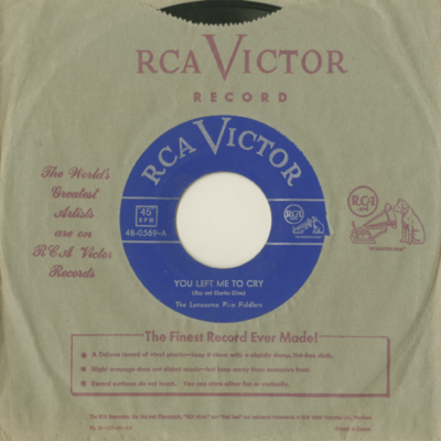 You Left Me To Cry / That's Why You Left Me So Blue (1953)