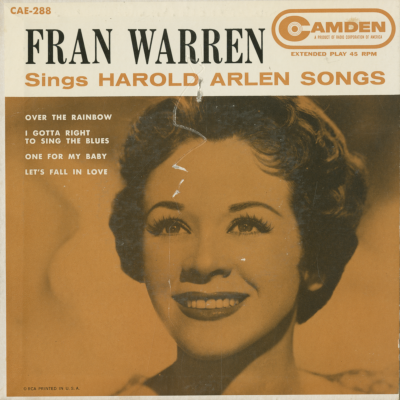 Fran Warren Sings Harold Arlen Songs (1955)