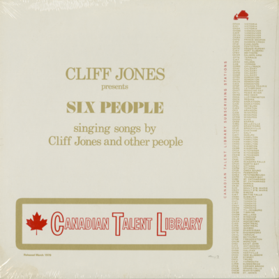 Cliff Jones Presents Six People Singing Songs By Cliff Jones And Other People