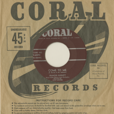 Come To Me / So Many Tears (1959)