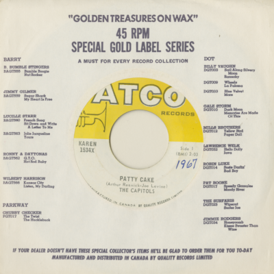 Patty Cake / Take A Chance On Me Baby