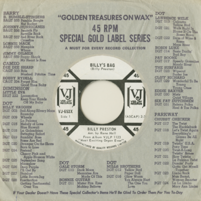 Billy's Bag / Don't Let The Sun Catch You Crying