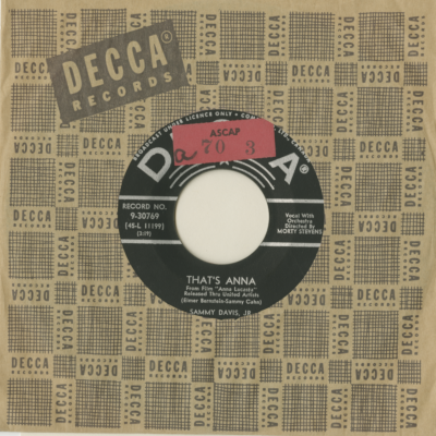 That's Anna / I Never Get Out Of Paris