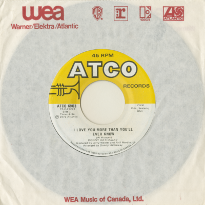 I Love You More Than You'll Ever Know / Lord Help Me (1972)