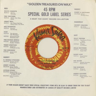 The Day Turns Me On (The Bufferin Song) / It's Not Gonna Take Too Long (1967)