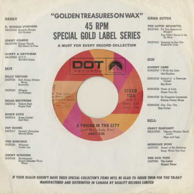 A Friend In The City / You