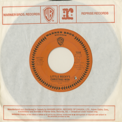 Little Becky's Christmas Wish / Go To Sleep Little Lamb (1968)