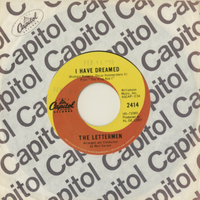 I Have Dreamed / The Pendulum Swings Both Ways