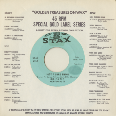 I Got A Sure Thing / Girl You Have My Heart Singing (1968)