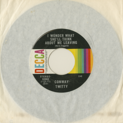 I Wonder What She'll Think About Me Leaving / A Heartache Just Walked In