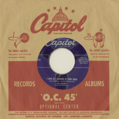 I Love The Sunshine Of Your Smile / You Blew Out The Flame (1951)