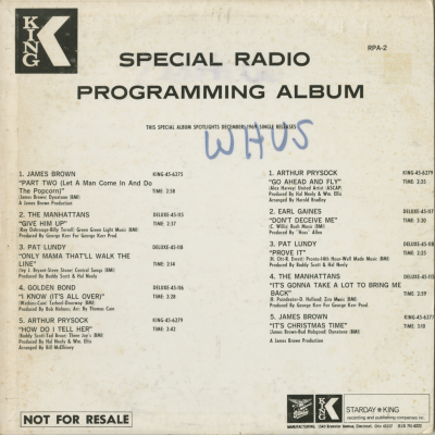 Special Radio Programming Album
