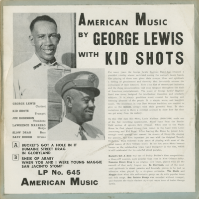 George Lewis With Kid Shots