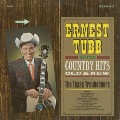 Ernest Tubb Sings Country Hits Old And New