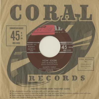 How Soon Will I Be Seeing You / Don't Take Me For Granted (1956)