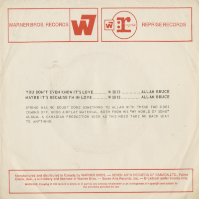 You Don't Even Know It's Love / Maybe It's Because I'm In Love (1958)
