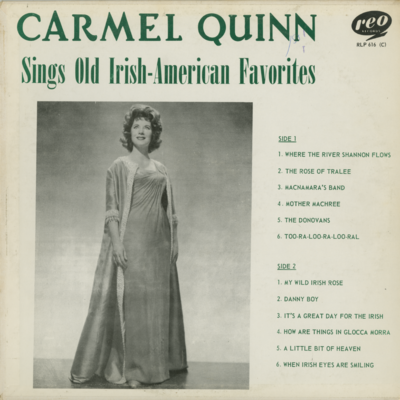 Carmel Quinn Sings Old Irish American Favorites (Alternate Cover)
