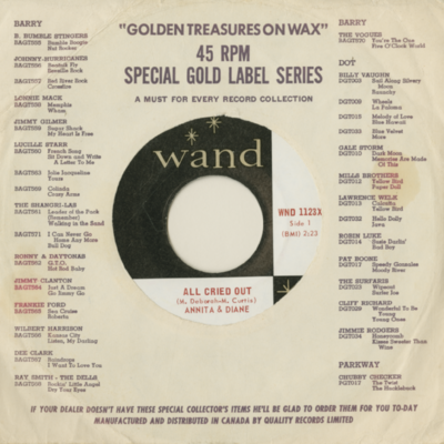 All Cried Out / I'm Ready If You Are (1966)