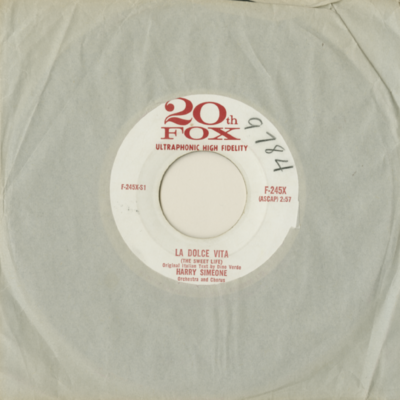 La Dolce Vita / A Girl And A Horn (1961)