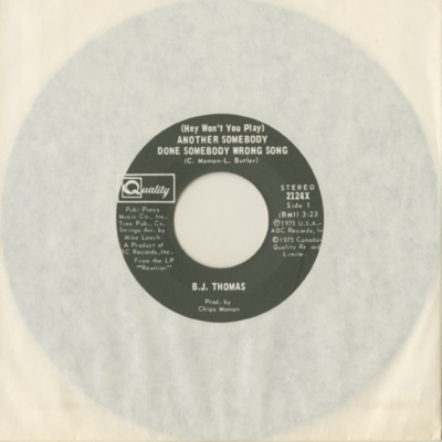 Hey Won't You Play Another Somebody Done Somebody Wrong Song / City Boys