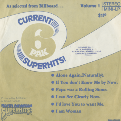 Current Six Pack Super Hits Volume 1