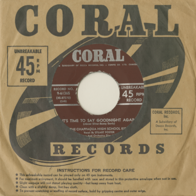 It's Time To Say Goodnight Again / Never Mind The Noise In The Market (1955)