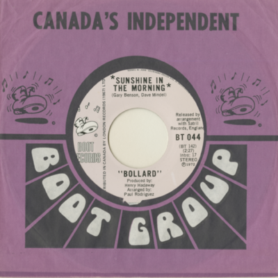 Sunshine In The Morning / I Need Your Love (1972)