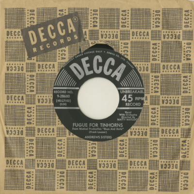 Fugue For Tinhorns / Now That I'm In Love