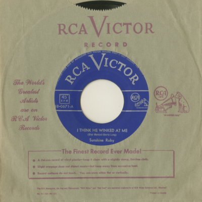 I Think He Winked At Me / I'm So Bashful (1954)