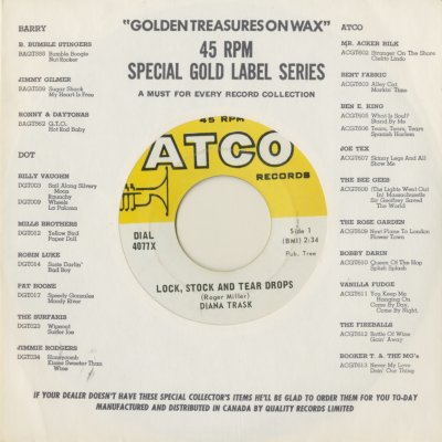 Lock Stock And Teardrop / Precious Time (1968)