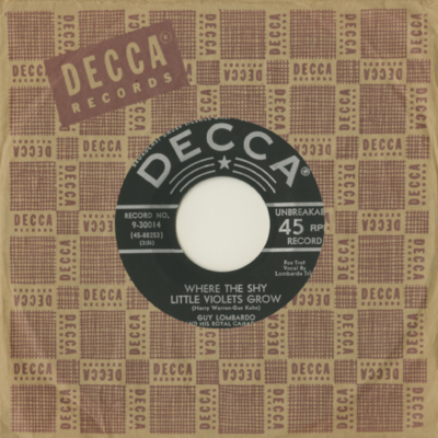 What Can I Say After I Say I'm Sorry / Where The Shy Little Violets Grow