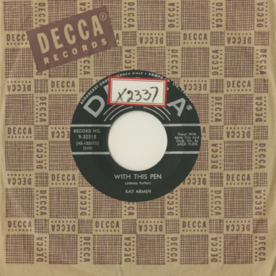 With This Pen / Don't Be Afraid