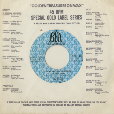 I'll Be Sweeter Tomorrow / I Dig Your Act