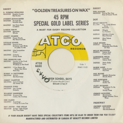 High School Days / I Tried (1966)