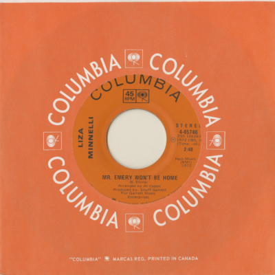 Mr Emery Won't Be Home / The Singer