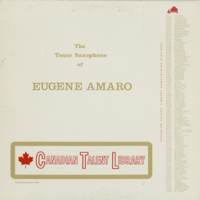 The Tenor Saxophone Of Eugene Amaro