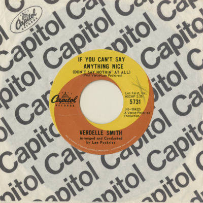 If You Can't Say Anything Nice / I Don't Need Anything