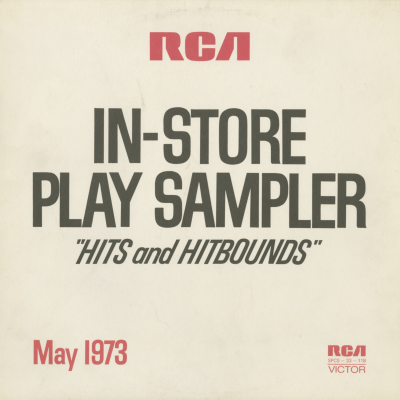 RCA In-Store Play Sampler Hits And Hitbounds May 1973