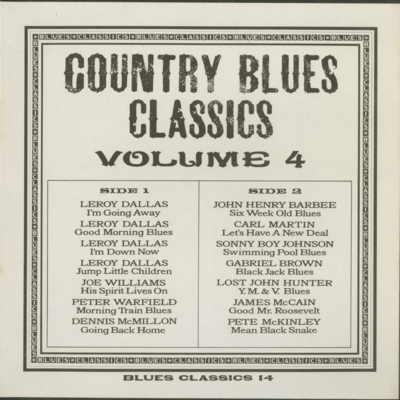 Country Blues Classics Volume 4