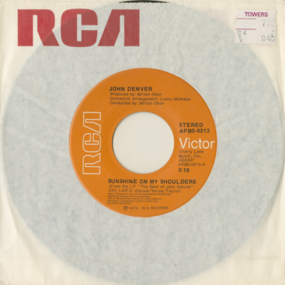 Sunshine On My Shoulder / Around And Around