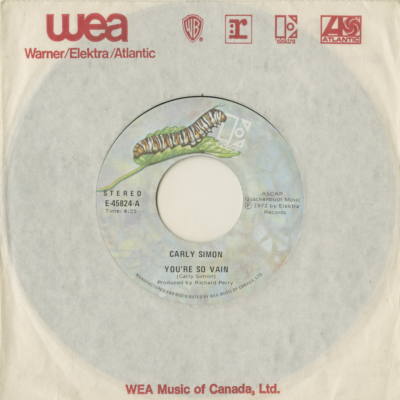 You're So Vain / His Friends Are More Than Fond Of Robin (1972)