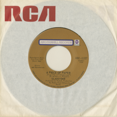 A Piece Of Paper / Livin In The Country (1972)