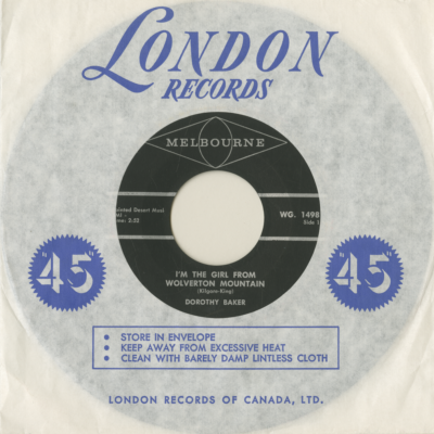 I'm The Girl From Wolverton Mountain / My Achin Heart (1962)