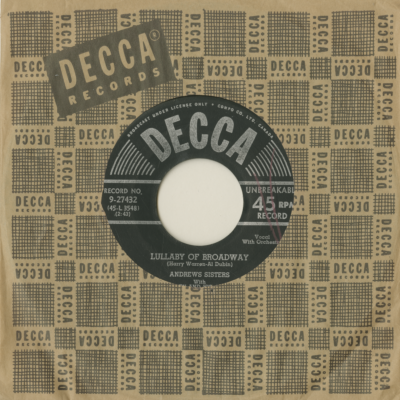 Lullabye Of Broadway / Three O'Clock In The Morning